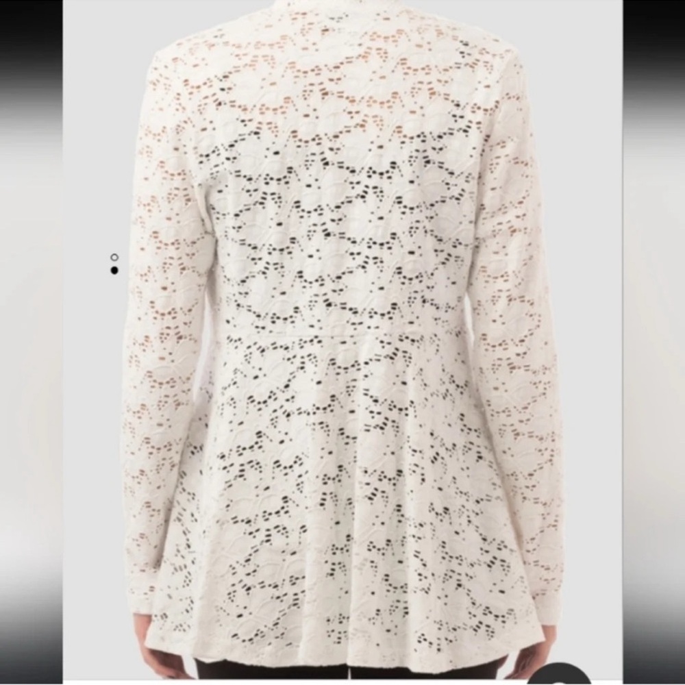 Joseph Ribkoff lace cardigan white size 8 open front - Picture 2 of 8